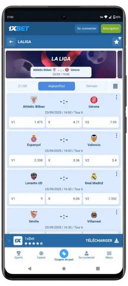 Paris sportifs 1xBet